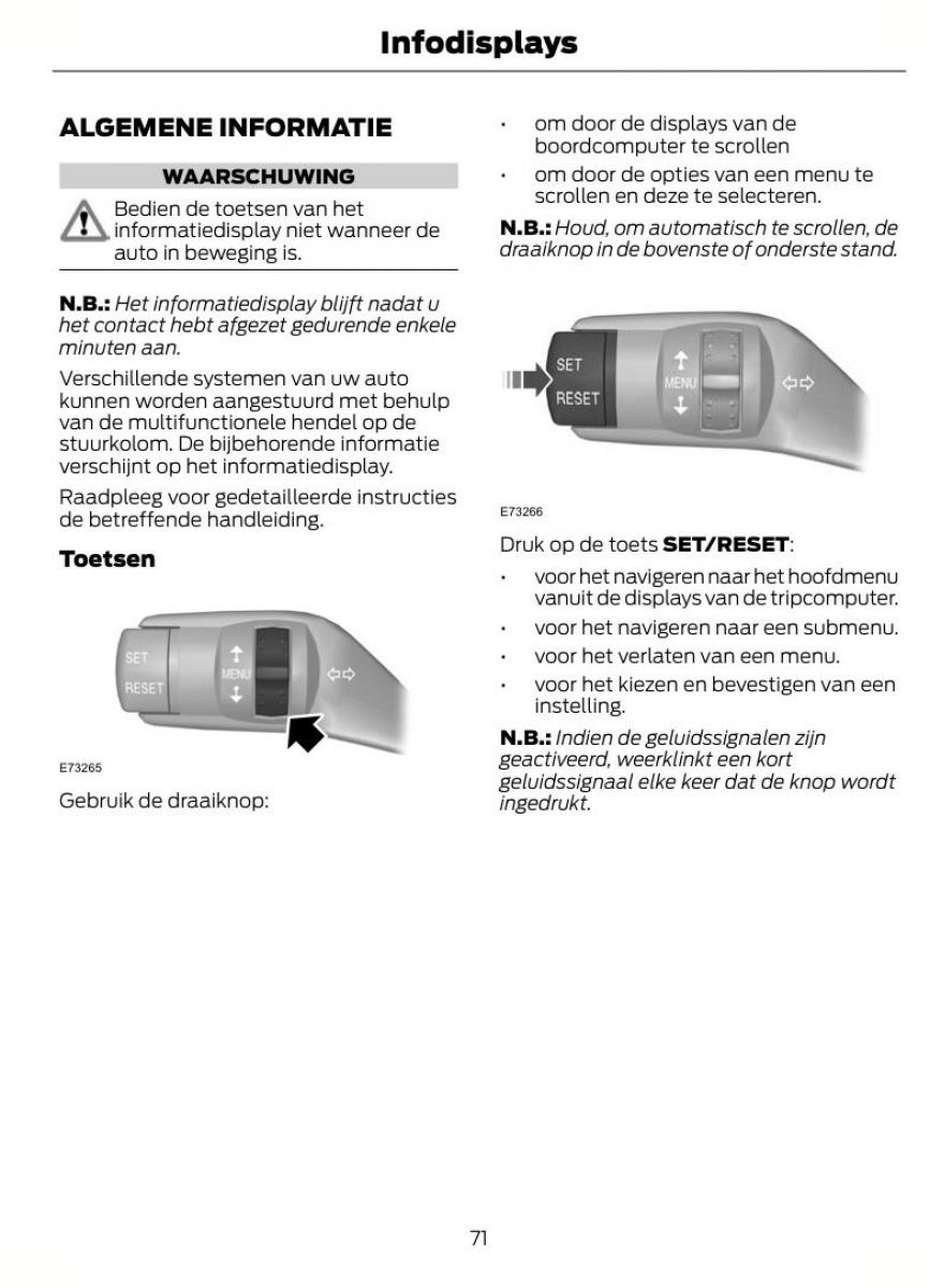 Ford Kuga I 1 handleiding / page 75