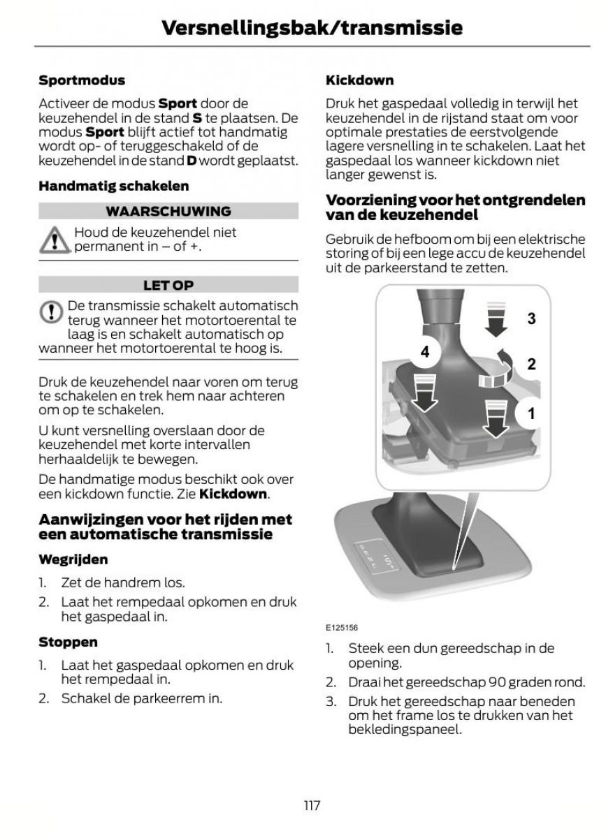 Ford Kuga I 1 handleiding / page 121