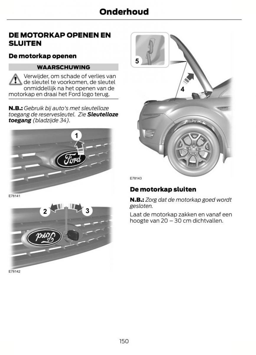 Ford Kuga I 1 handleiding / page 154