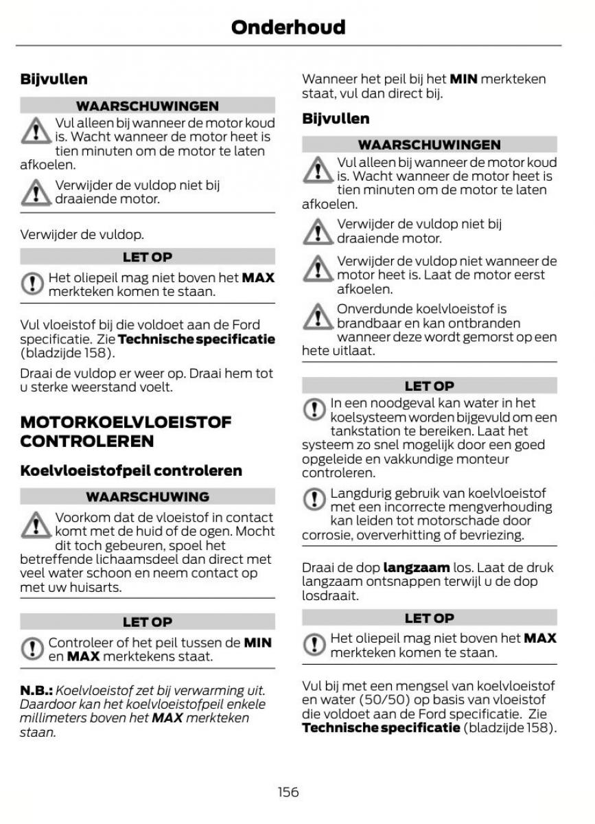 Ford Kuga I 1 handleiding / page 160