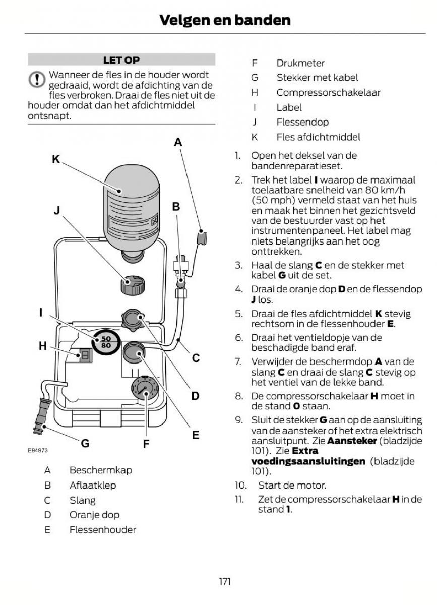 Ford Kuga I 1 handleiding / page 175