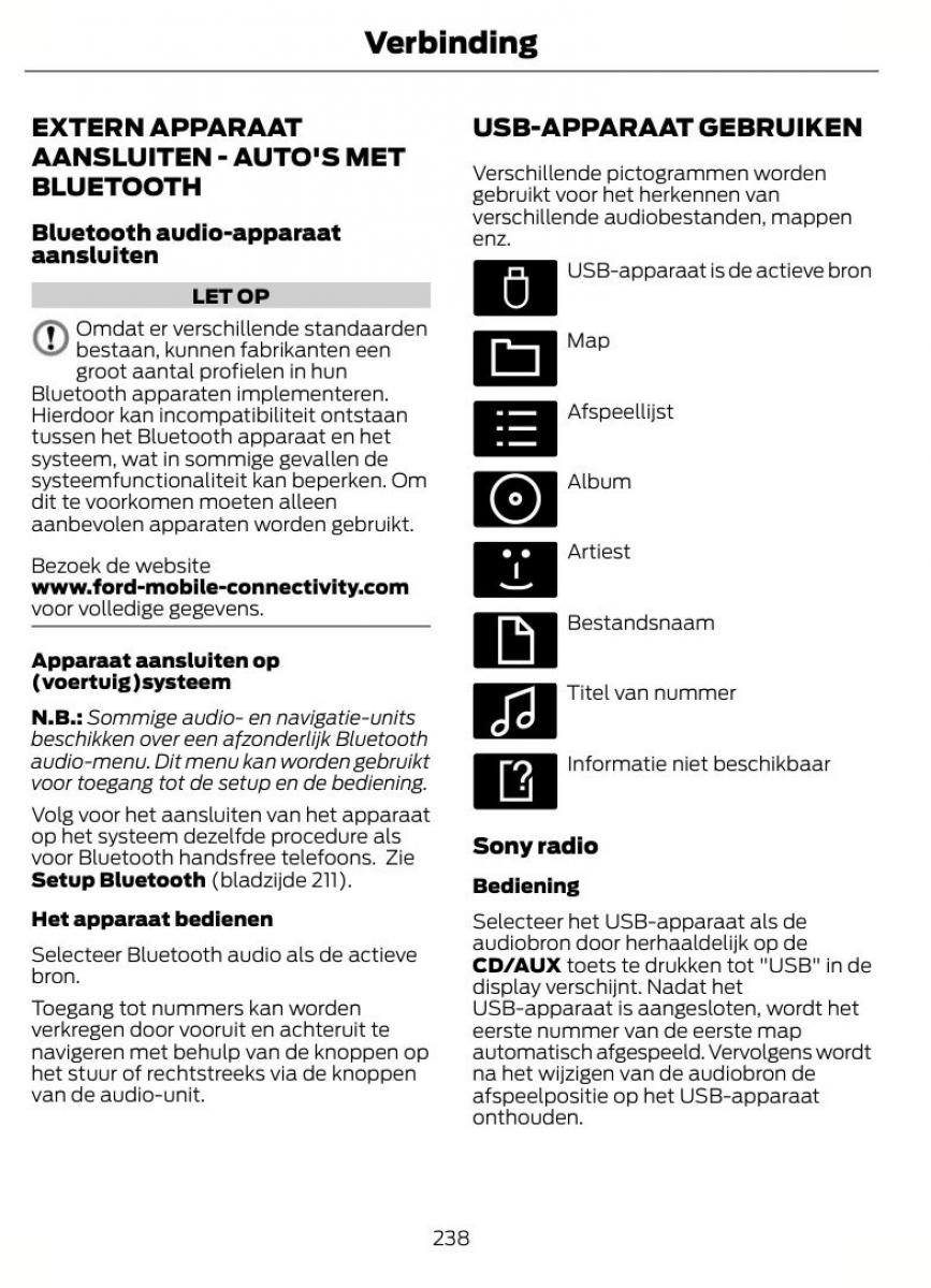 Ford Kuga I 1 handleiding / page 242