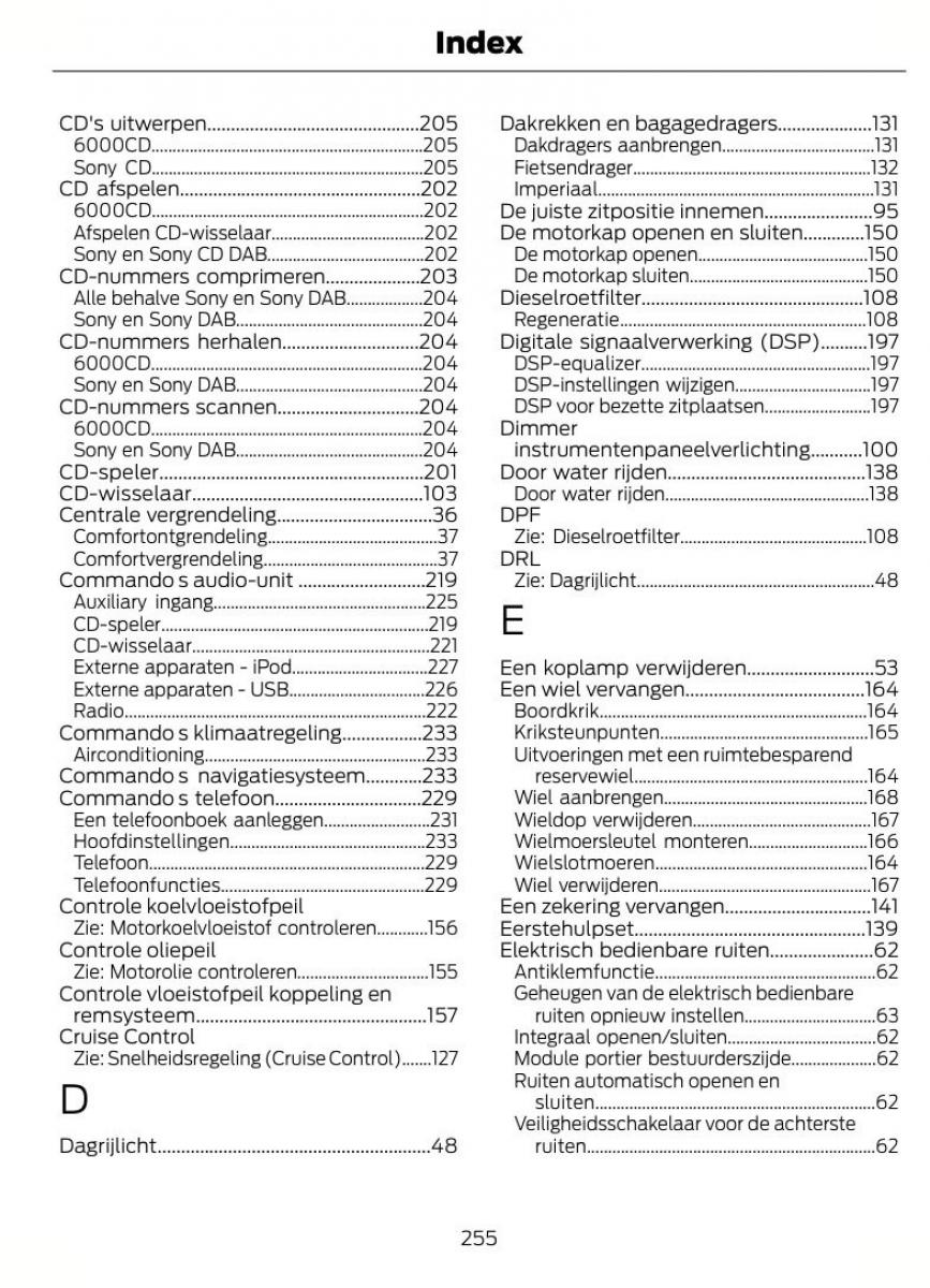 Ford Kuga I 1 handleiding / page 259