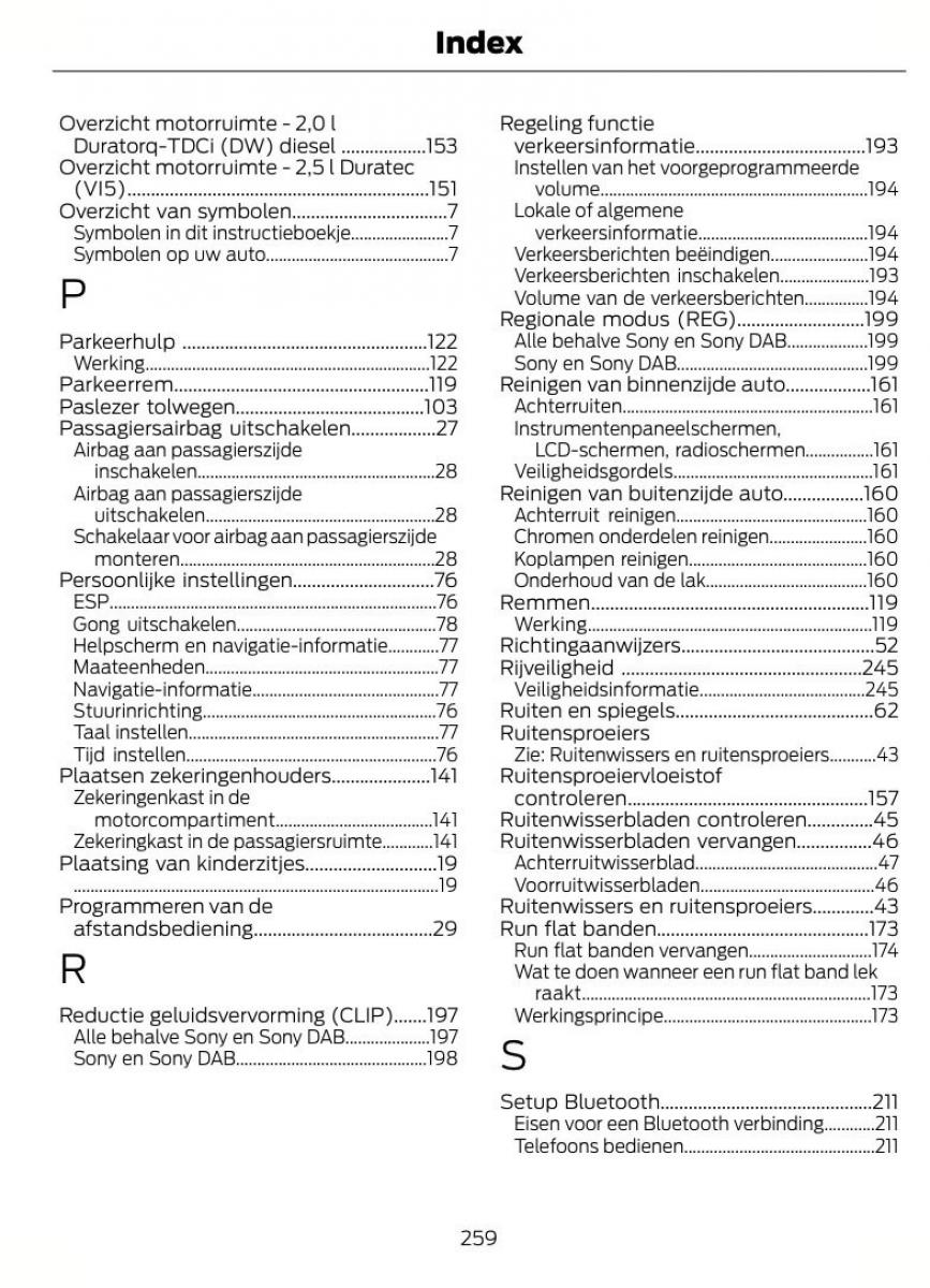 Ford Kuga I 1 handleiding / page 263