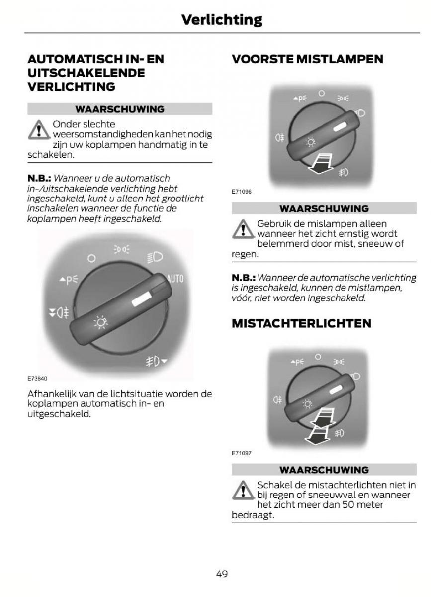 Ford Kuga I 1 handleiding / page 53