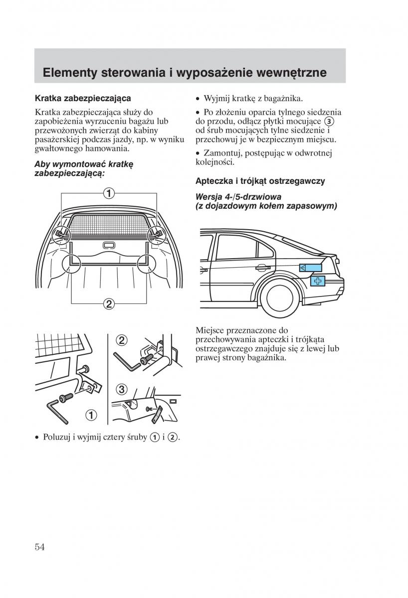 Ford Mondeo MKIII MK3 instrukcja obslugi / page 56