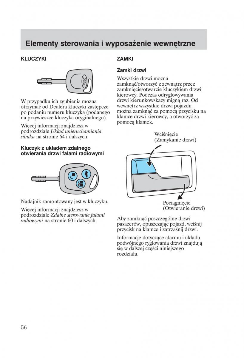 Ford Mondeo MKIII MK3 instrukcja obslugi / page 58