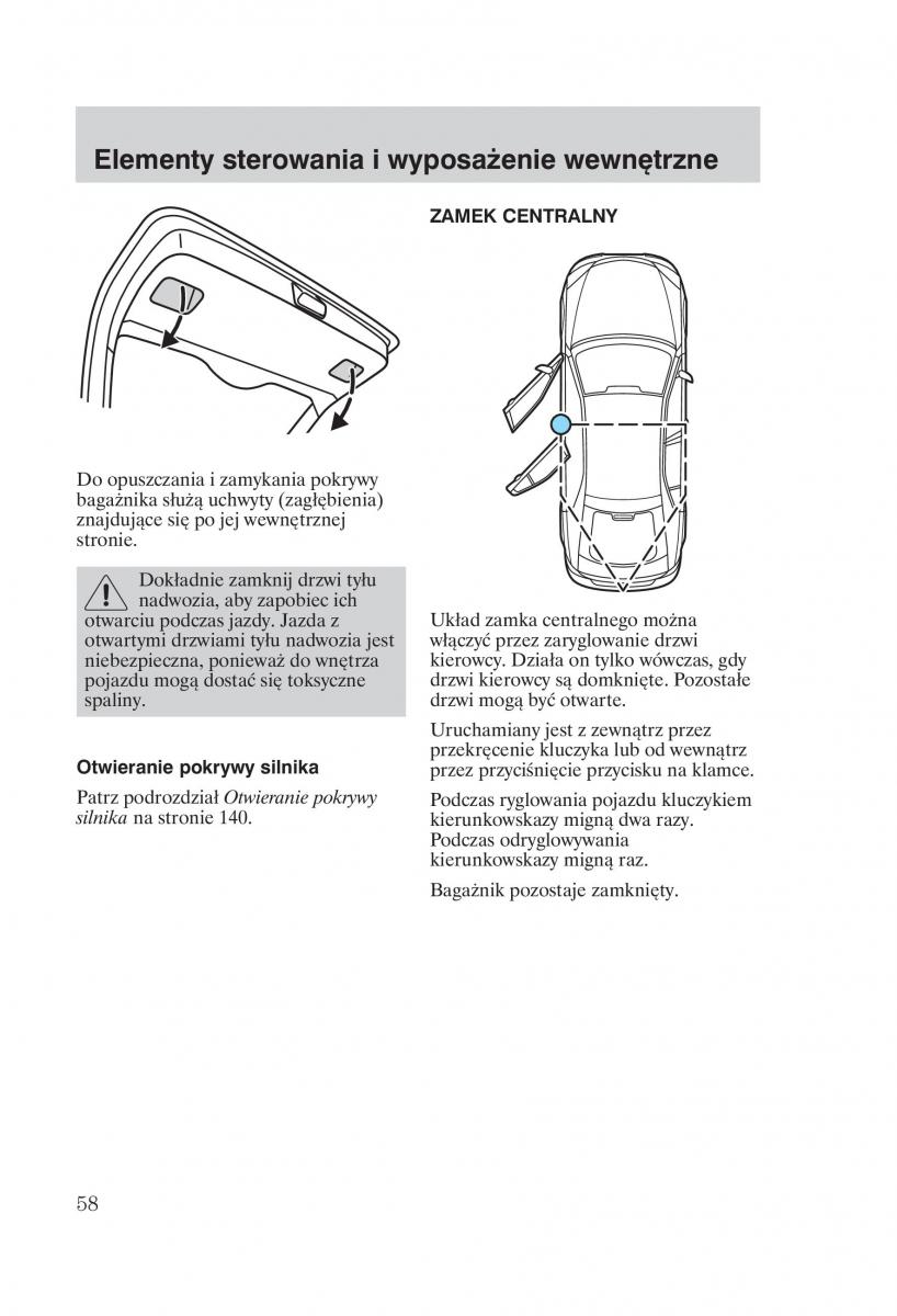 Ford Mondeo MKIII MK3 instrukcja obslugi / page 60