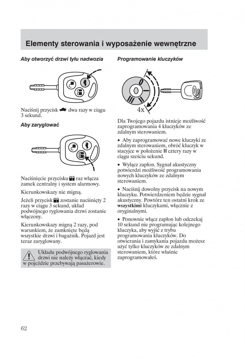 Ford Mondeo MKIII MK3 instrukcja obslugi / page 64