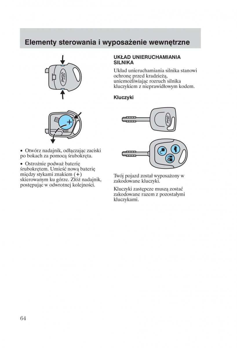 Ford Mondeo MKIII MK3 instrukcja obslugi / page 66