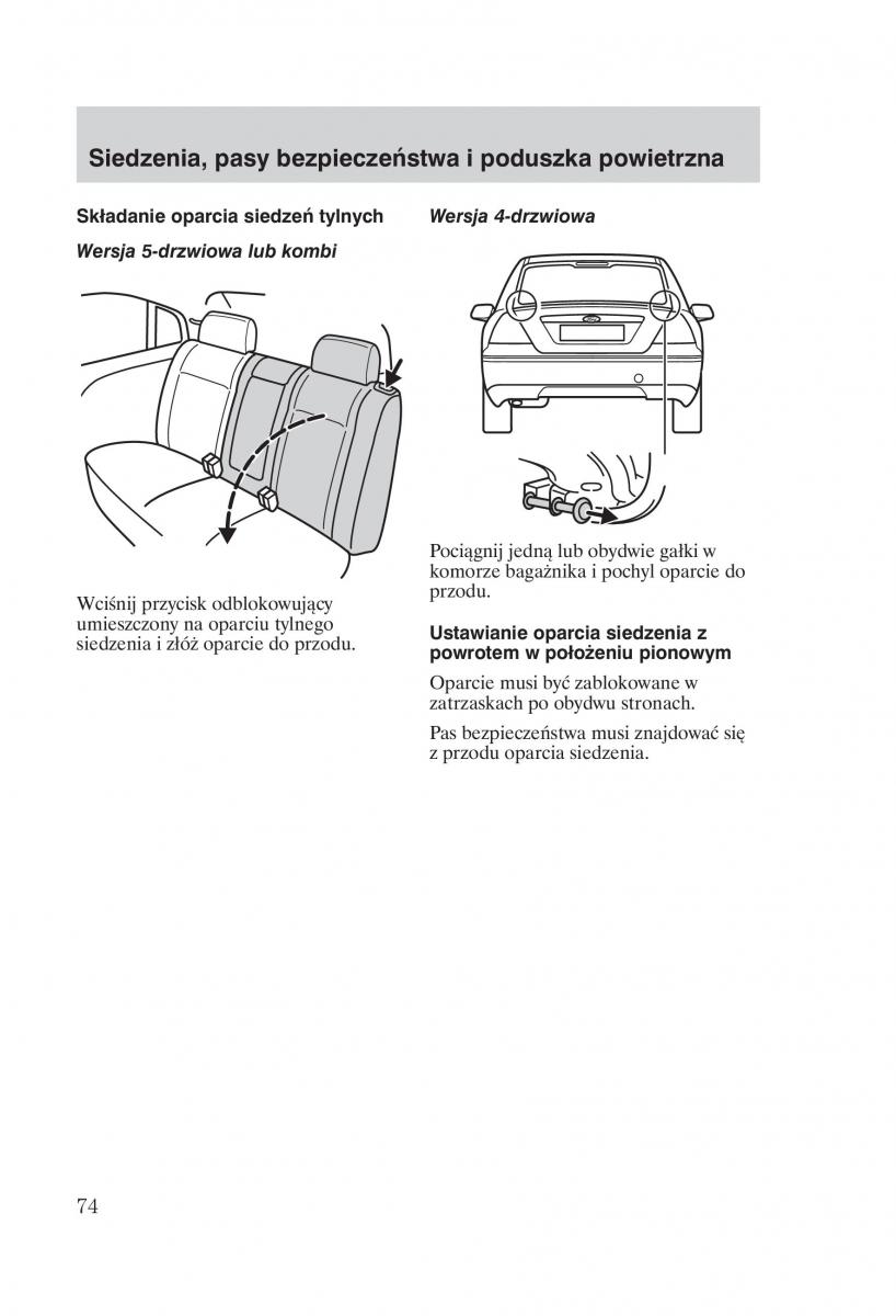 Ford Mondeo MKIII MK3 instrukcja obslugi / page 76