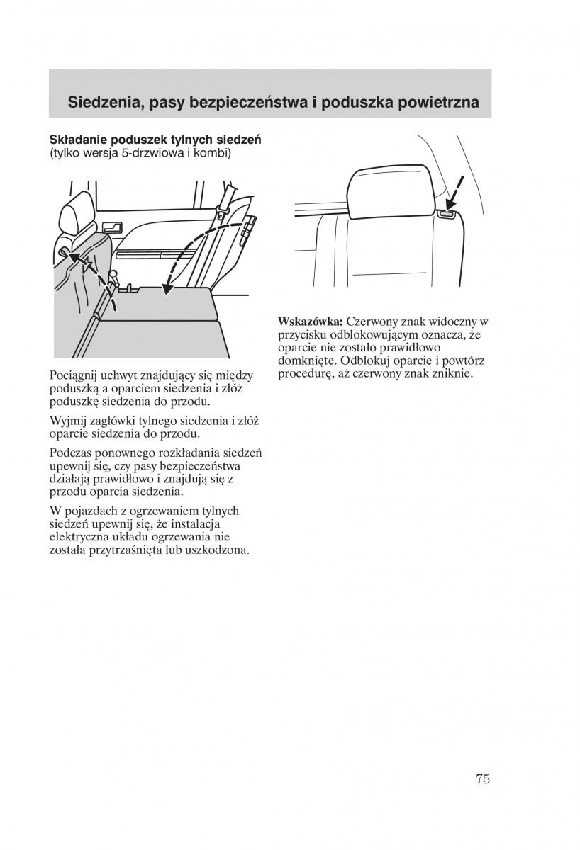 Ford Mondeo MKIII MK3 instrukcja obslugi / page 77