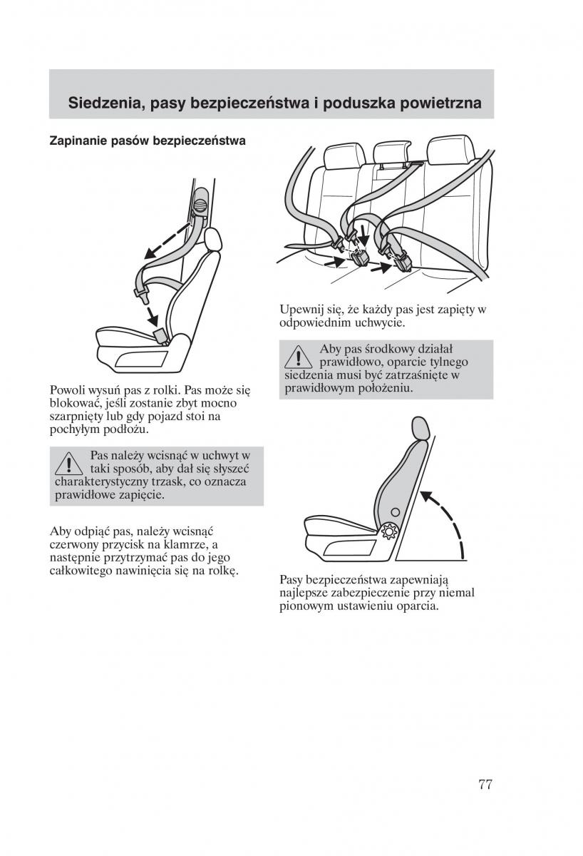 Ford Mondeo MKIII MK3 instrukcja obslugi / page 79