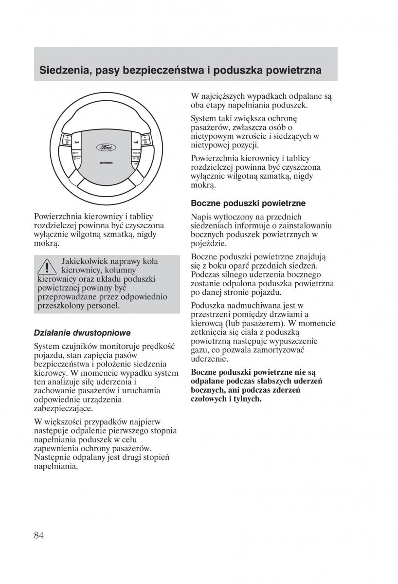 Ford Mondeo MKIII MK3 instrukcja obslugi / page 86