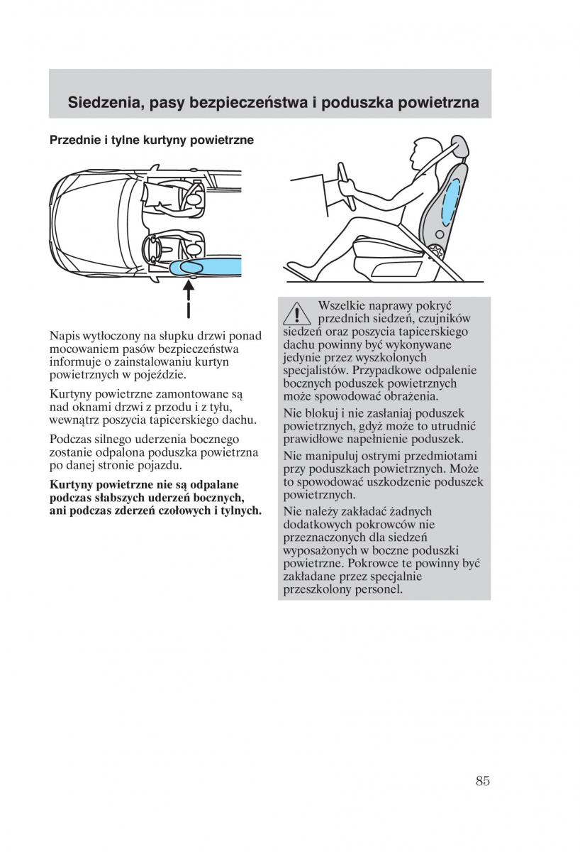 Ford Mondeo MKIII MK3 instrukcja obslugi / page 87