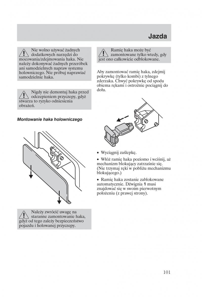 Ford Mondeo MKIII MK3 instrukcja obslugi / page 103