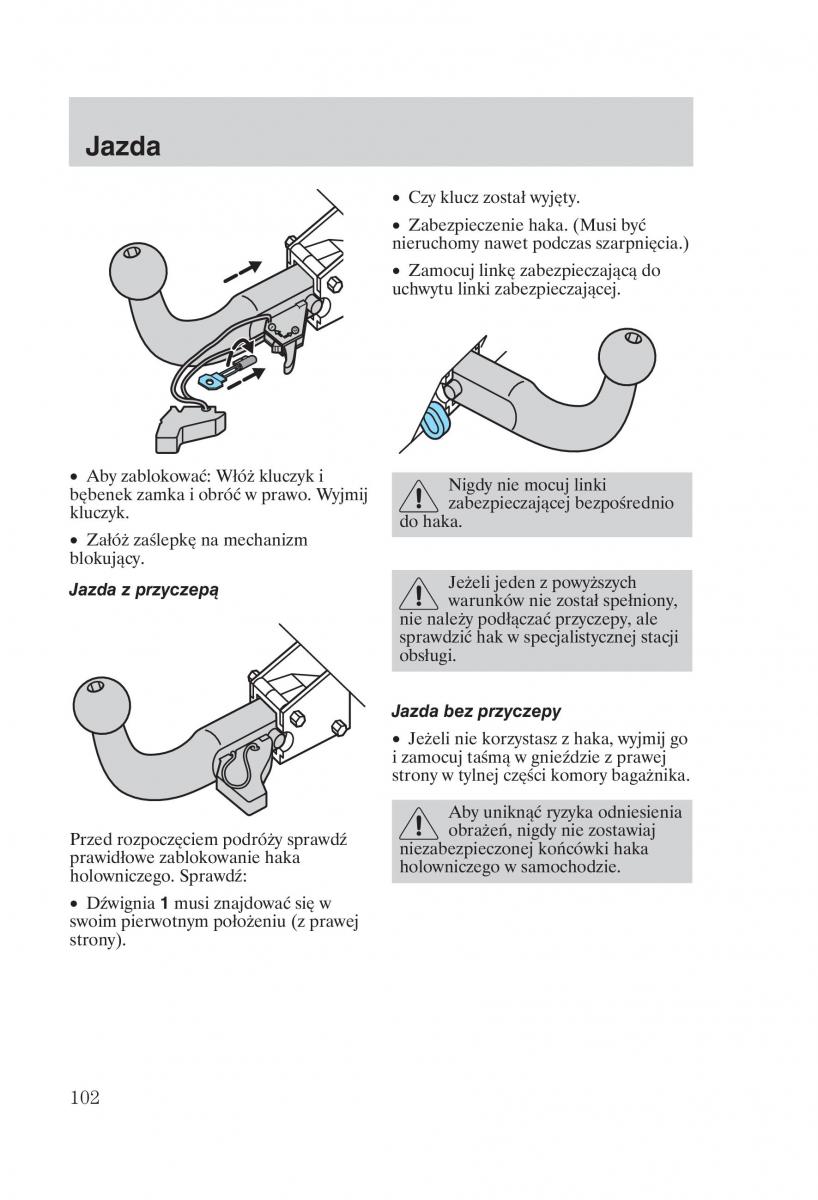 Ford Mondeo MKIII MK3 instrukcja obslugi / page 104