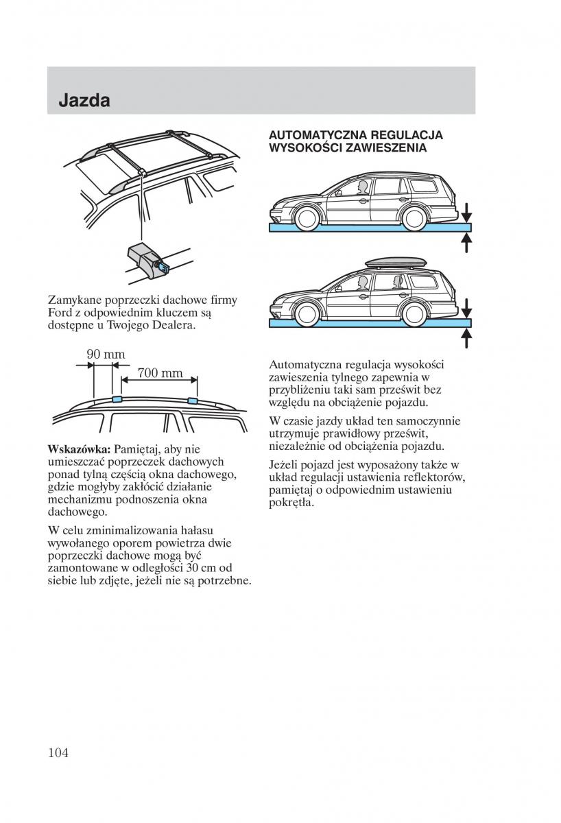 Ford Mondeo MKIII MK3 instrukcja obslugi / page 106