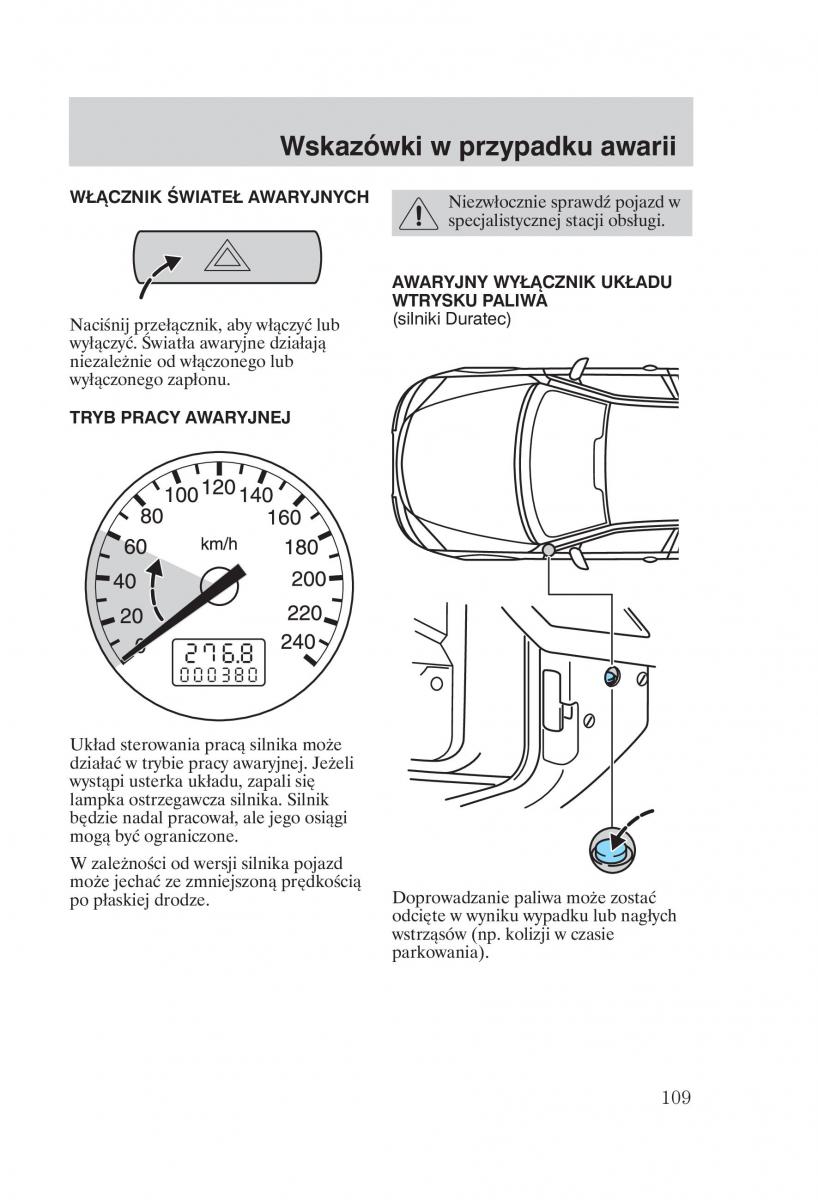 Ford Mondeo MKIII MK3 instrukcja obslugi / page 111