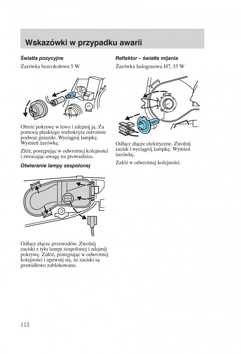 Ford Mondeo MKIII MK3 instrukcja obslugi / page 114