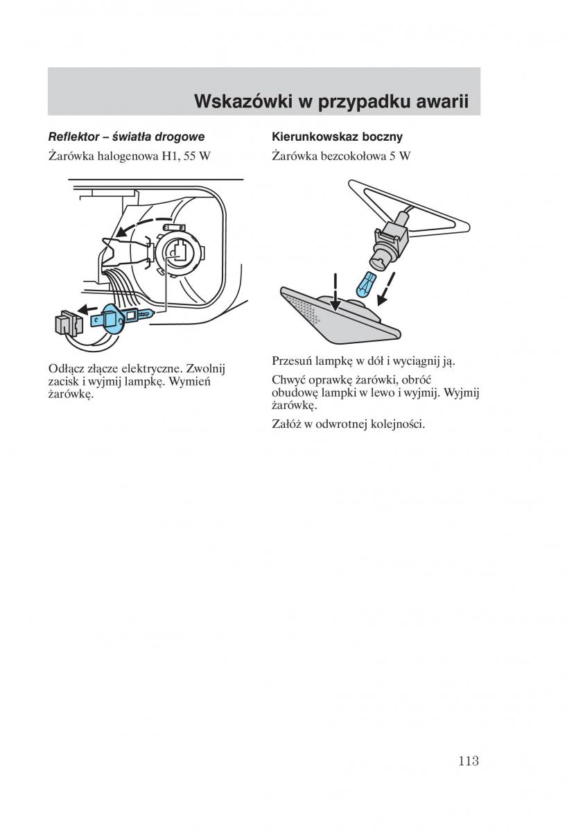 Ford Mondeo MKIII MK3 instrukcja obslugi / page 115