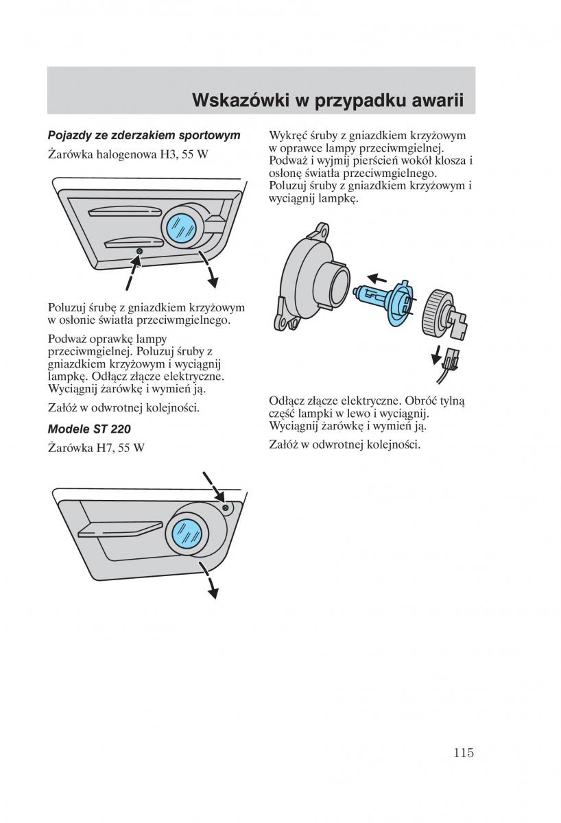 Ford Mondeo MKIII MK3 instrukcja obslugi / page 117