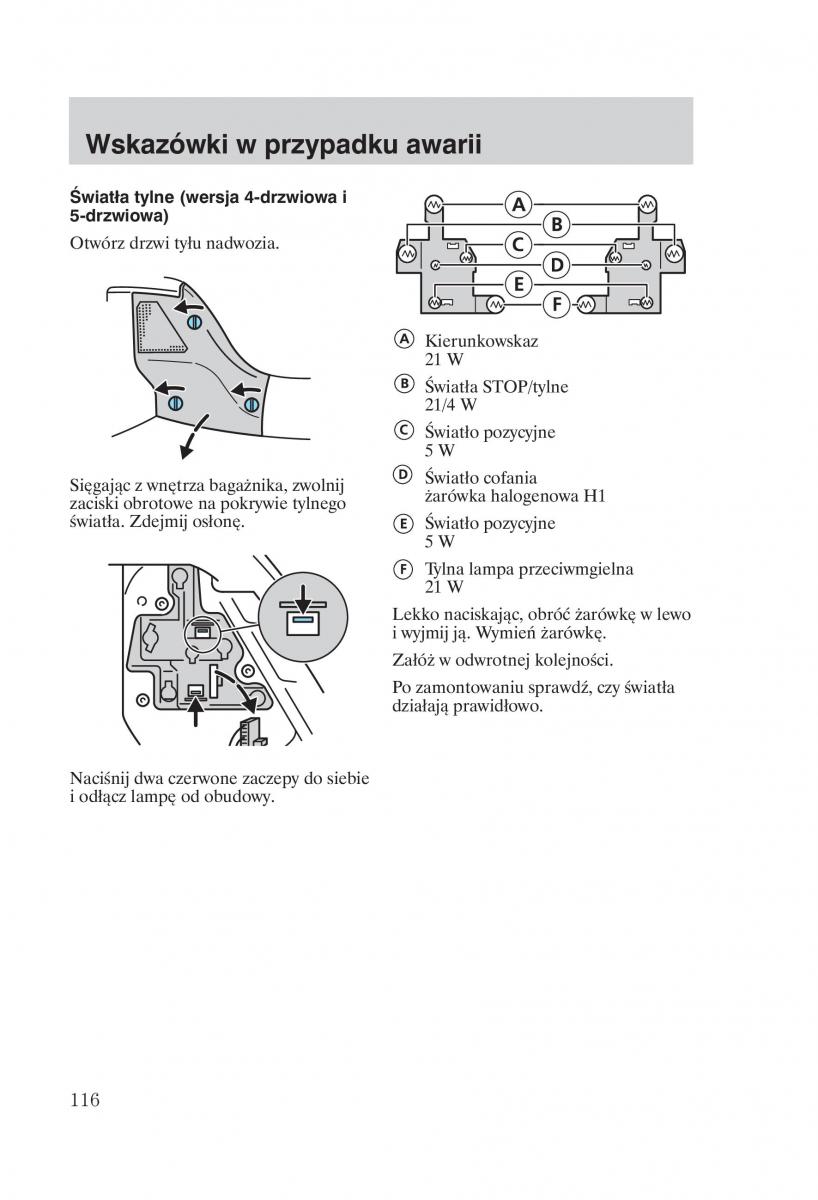 Ford Mondeo MKIII MK3 instrukcja obslugi / page 118