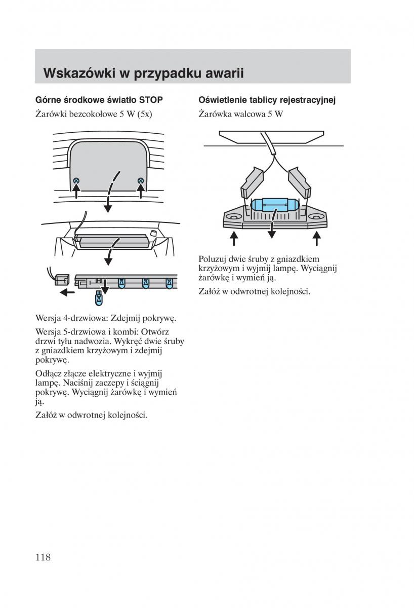 Ford Mondeo MKIII MK3 instrukcja obslugi / page 120