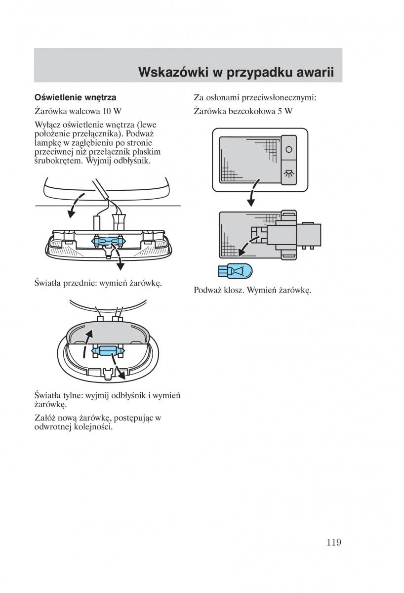 Ford Mondeo MKIII MK3 instrukcja obslugi / page 121