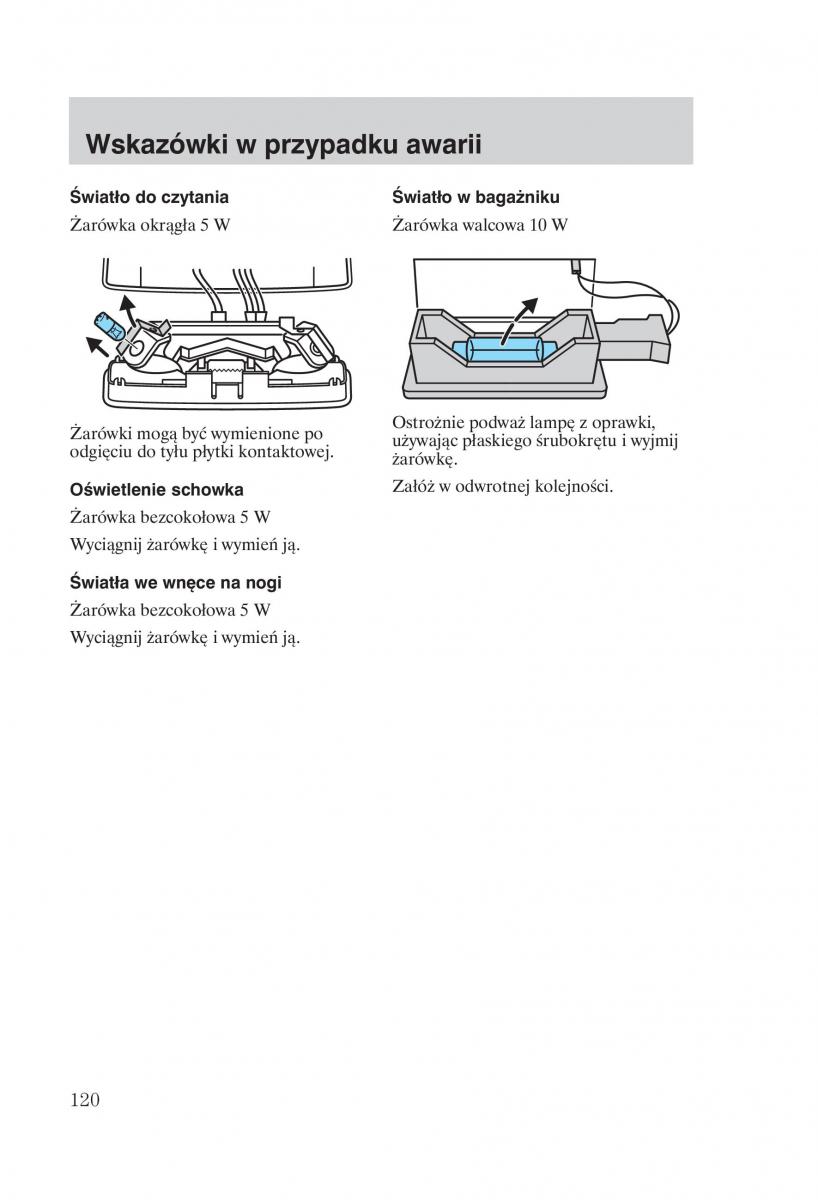 Ford Mondeo MKIII MK3 instrukcja obslugi / page 122