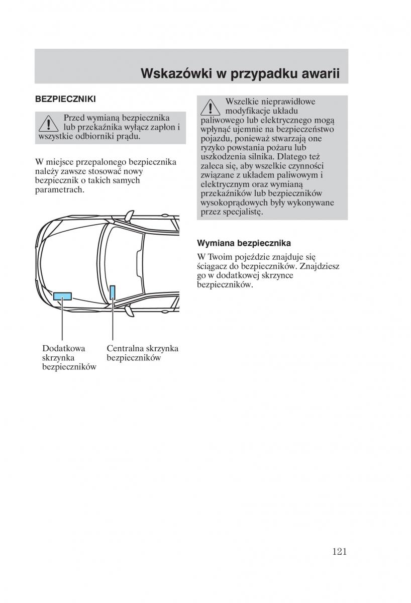 Ford Mondeo MKIII MK3 instrukcja obslugi / page 123