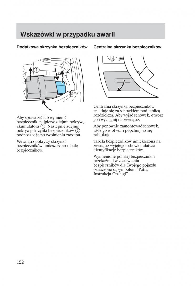 Ford Mondeo MKIII MK3 instrukcja obslugi / page 124