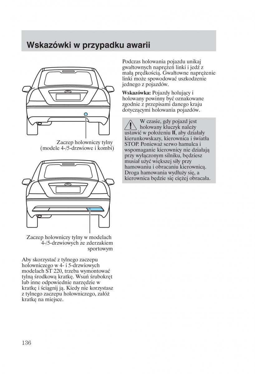 Ford Mondeo MKIII MK3 instrukcja obslugi / page 138