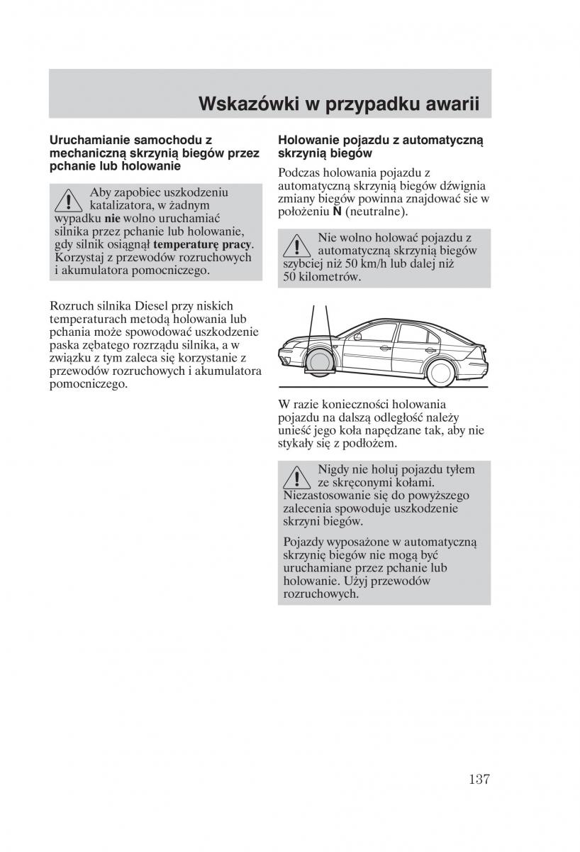 Ford Mondeo MKIII MK3 instrukcja obslugi / page 139