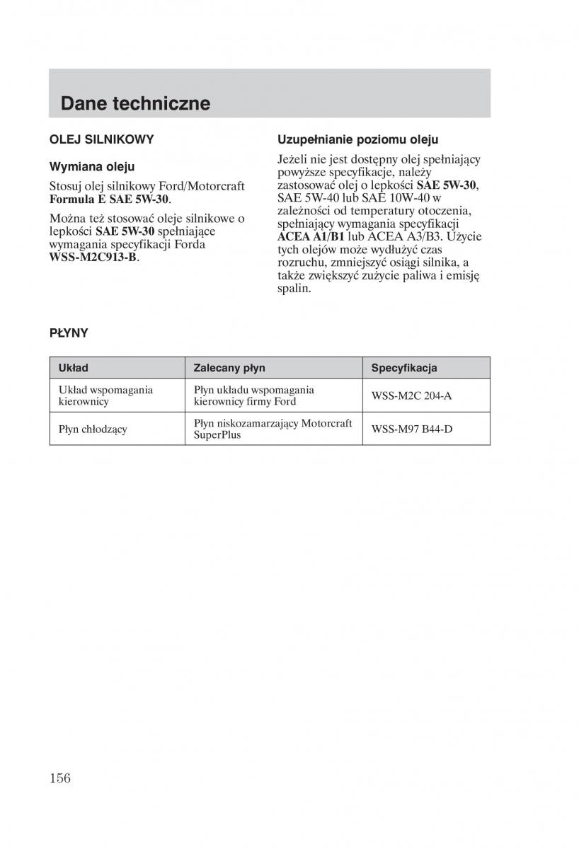 Ford Mondeo MKIII MK3 instrukcja obslugi / page 158