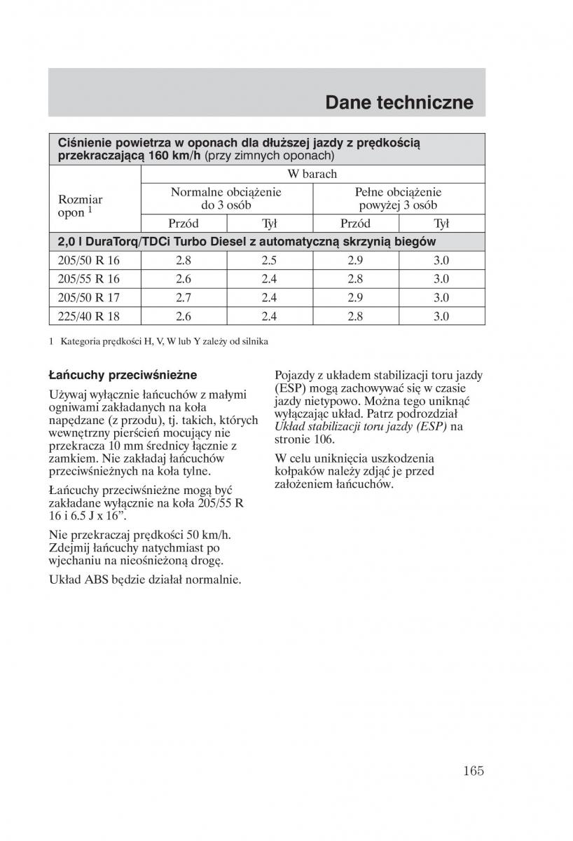 Ford Mondeo MKIII MK3 instrukcja obslugi / page 167