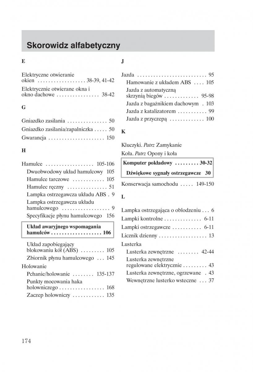 Ford Mondeo MKIII MK3 instrukcja obslugi / page 176