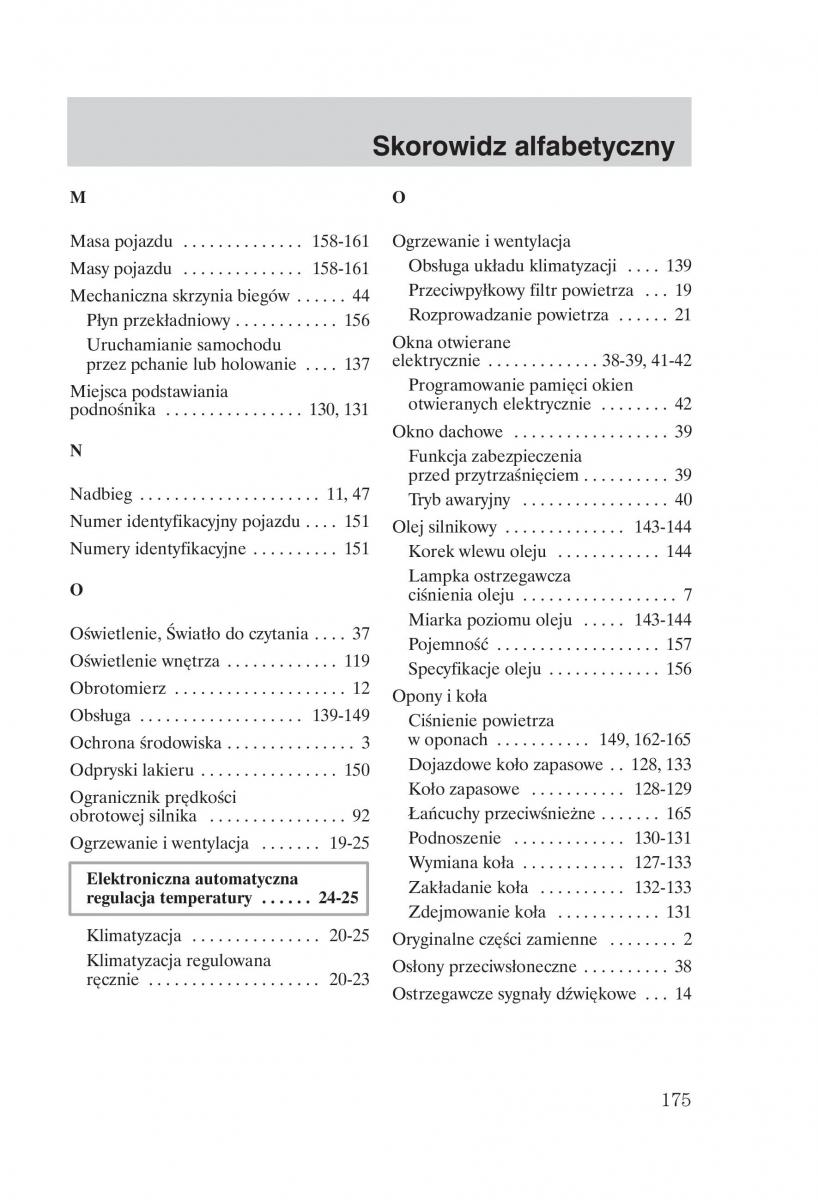 Ford Mondeo MKIII MK3 instrukcja obslugi / page 177