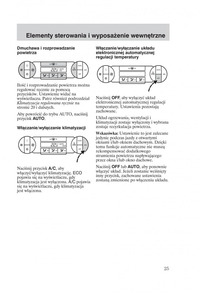 Ford Mondeo MKIII MK3 instrukcja obslugi / page 27