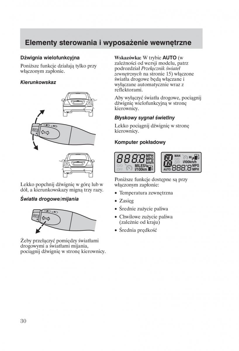 Ford Mondeo MKIII MK3 instrukcja obslugi / page 32