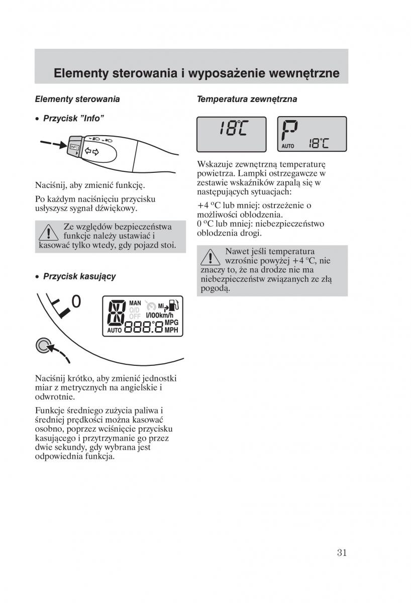 Ford Mondeo MKIII MK3 instrukcja obslugi / page 33