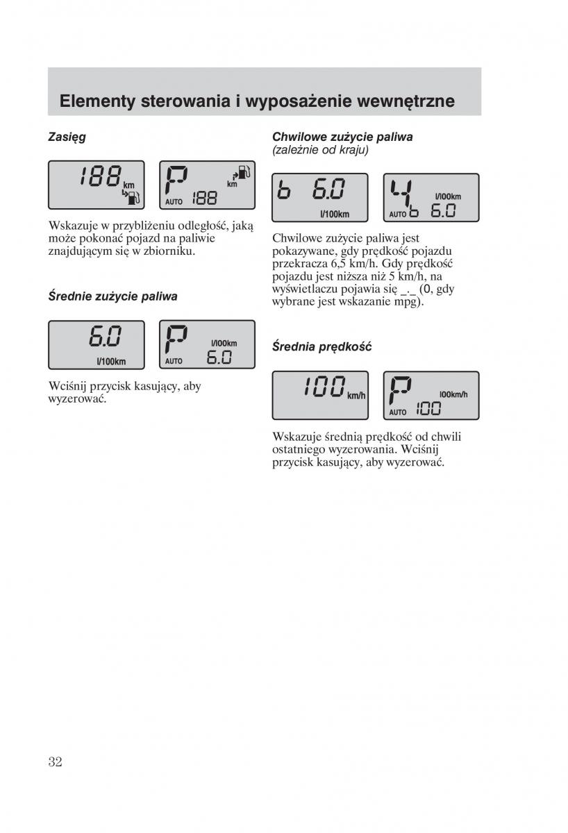 Ford Mondeo MKIII MK3 instrukcja obslugi / page 34