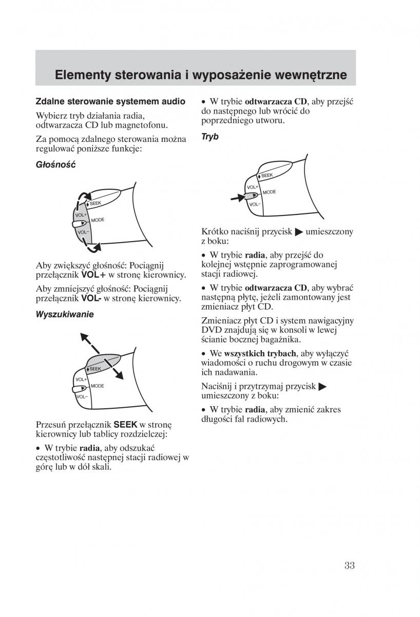 Ford Mondeo MKIII MK3 instrukcja obslugi / page 35