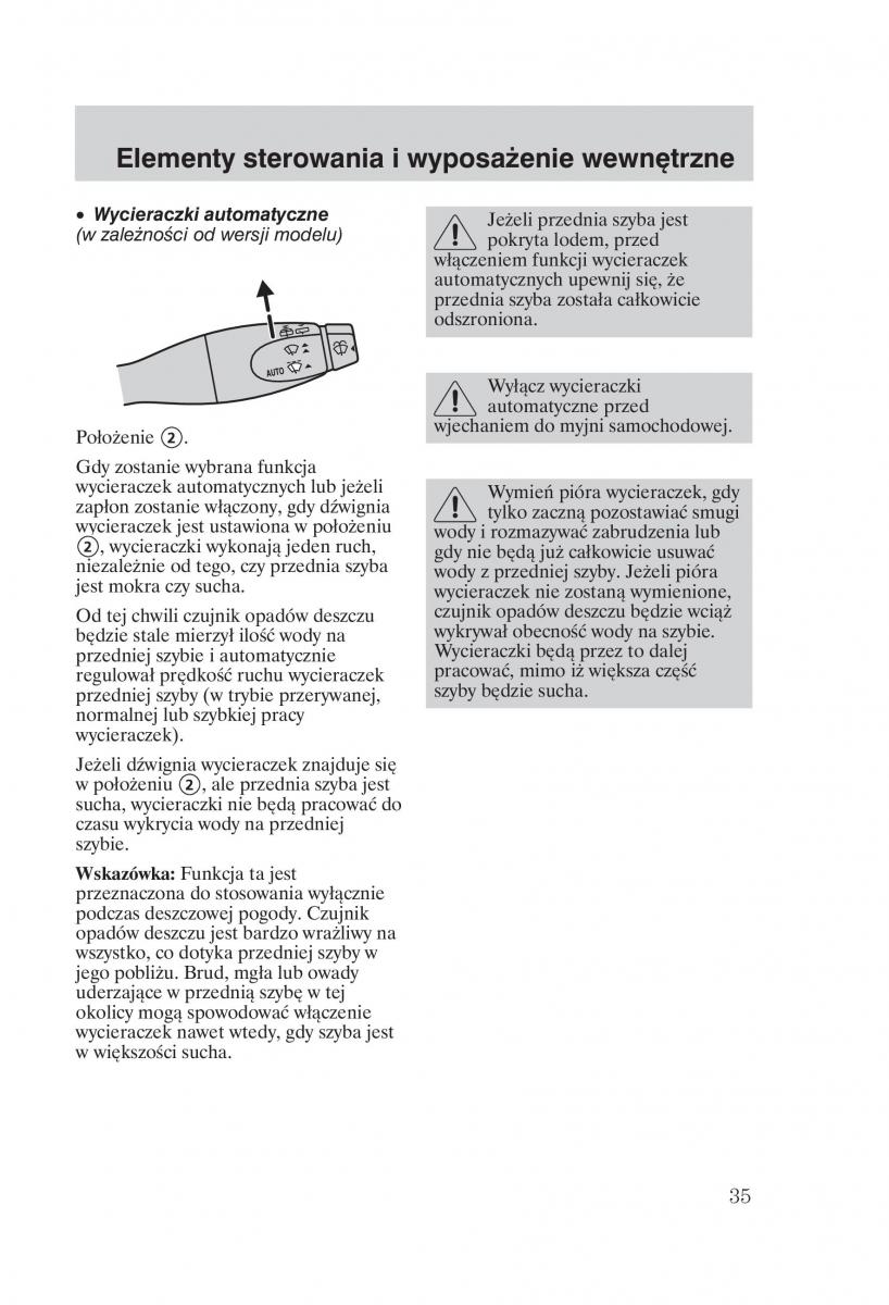 Ford Mondeo MKIII MK3 instrukcja obslugi / page 37