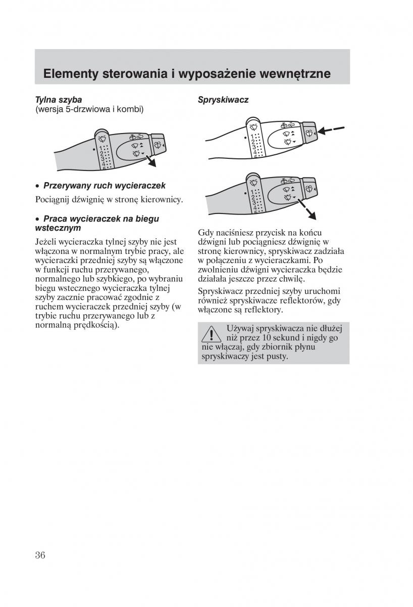 Ford Mondeo MKIII MK3 instrukcja obslugi / page 38