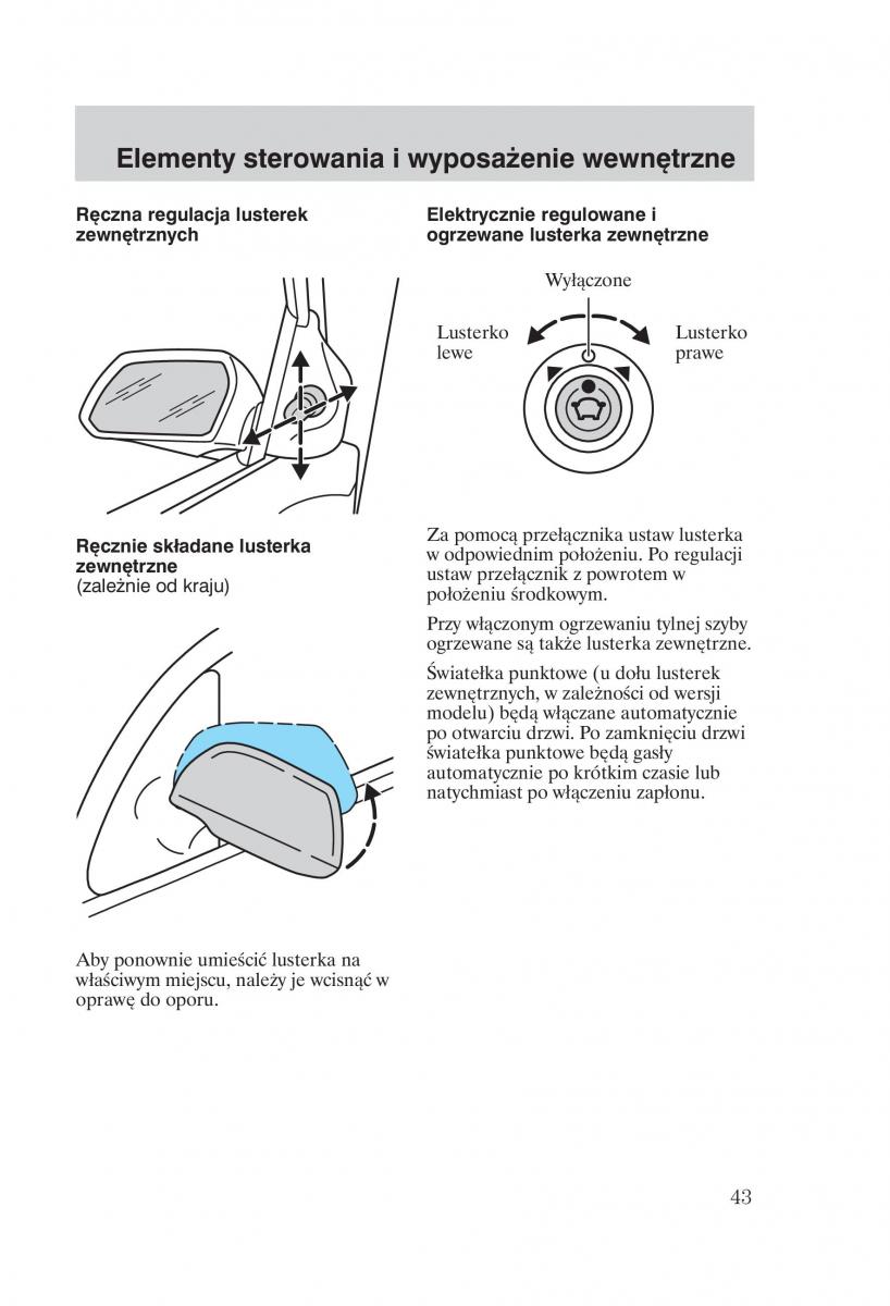 Ford Mondeo MKIII MK3 instrukcja obslugi / page 45