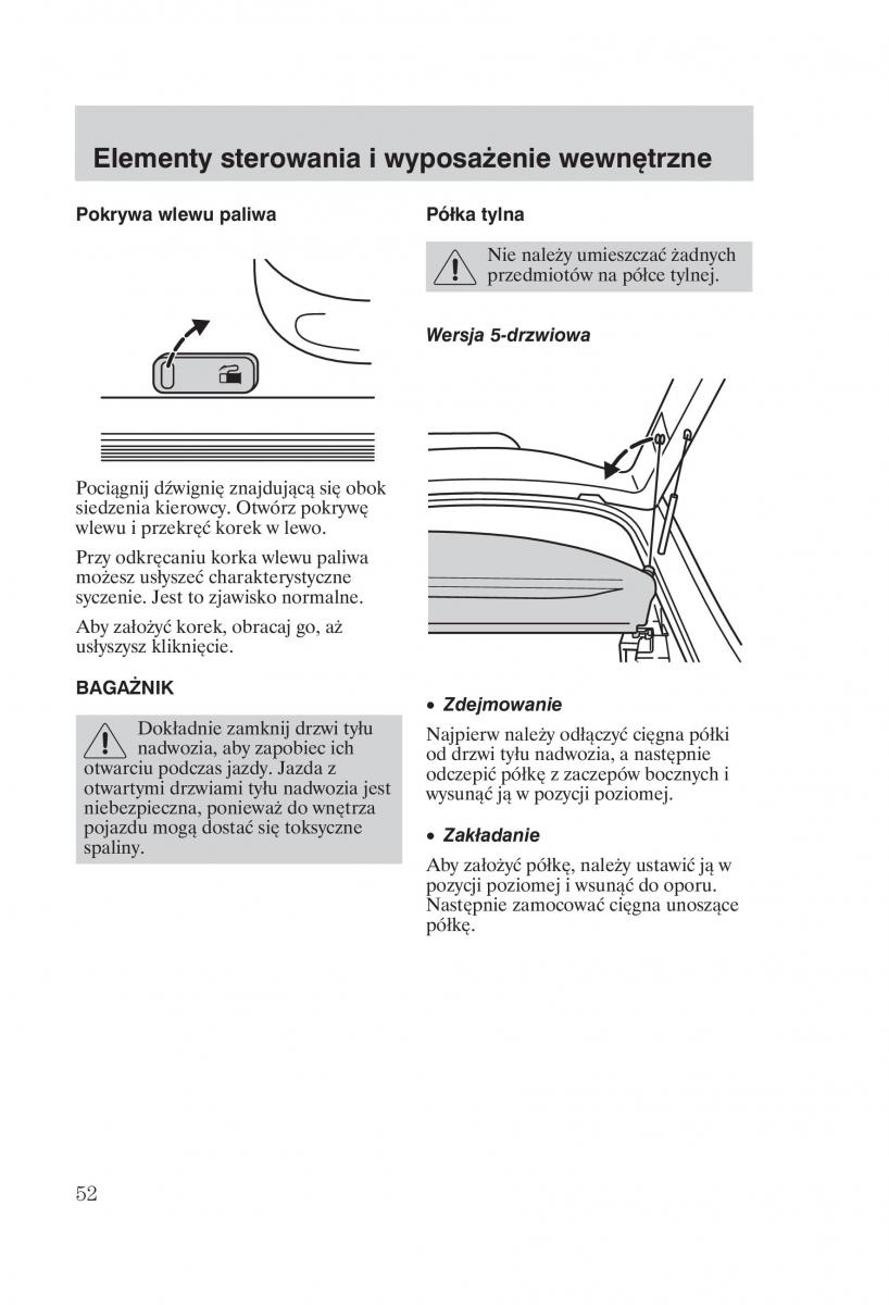 Ford Mondeo MKIII MK3 instrukcja obslugi / page 54