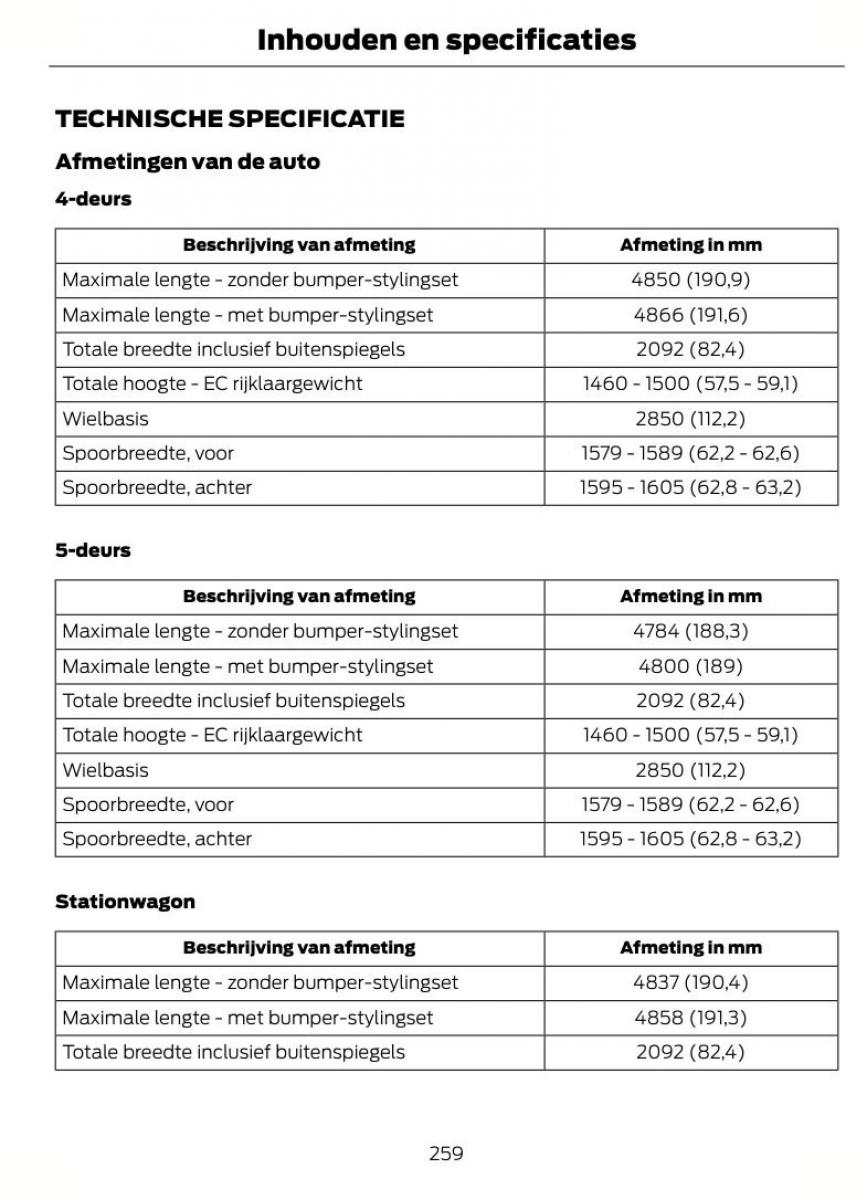 Ford Mondeo MKIV MK4 handleiding / page 262