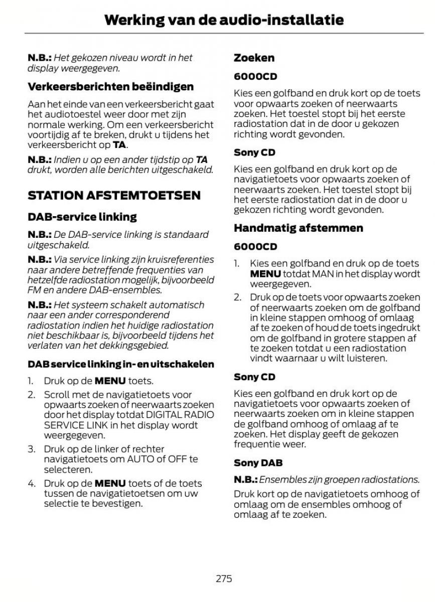 Ford Mondeo MKIV MK4 handleiding / page 278