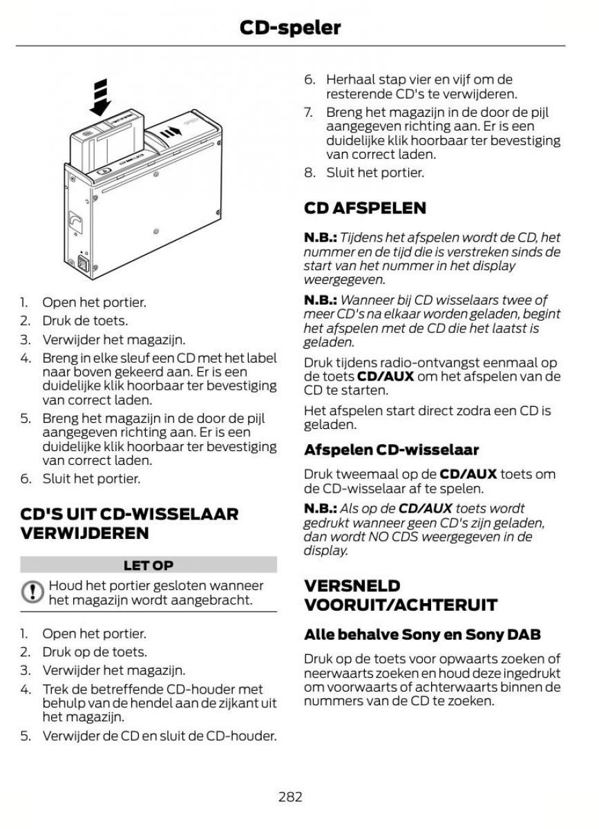 Ford Mondeo MKIV MK4 handleiding / page 285